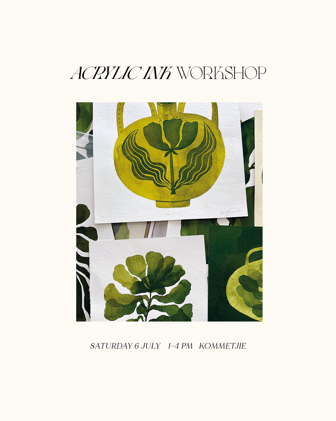 Botanical Acrylic Ink Workshop 1